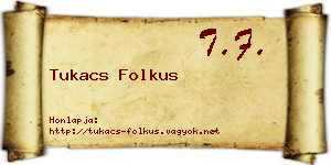Tukacs Folkus névjegykártya
